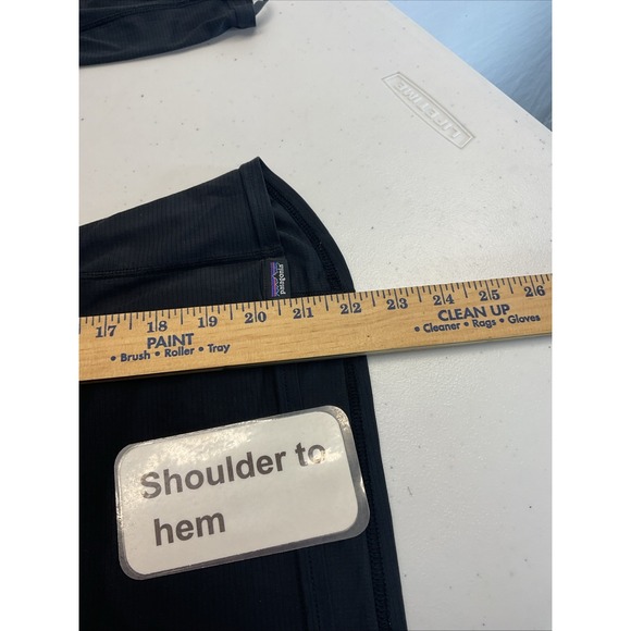 Patagonia Pullover Mens S Black Capilene Zip-Neck Quarter Zip Baselayer GUC - Picture 7 of 8